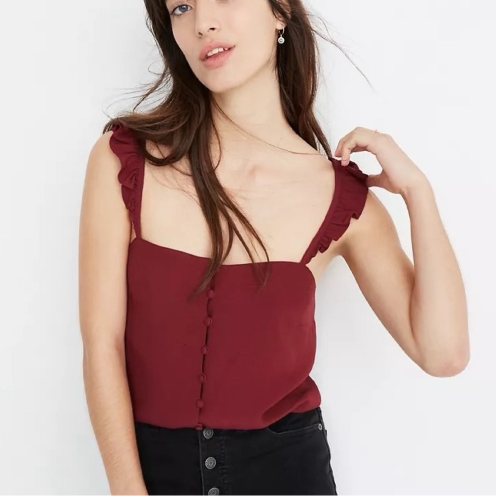 Madewell Ruffle Strap Cami Top